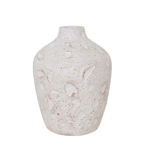 THASSOS ΒΑΖΟ 30x30x40cm MgO ΛΕΥΚΟ ΜΠΕΖ