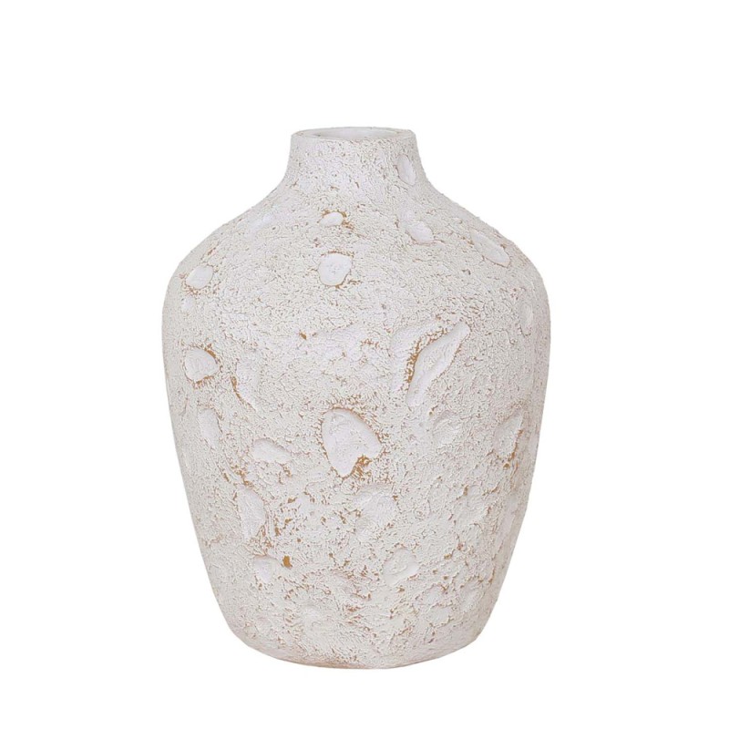 THASSOS ΒΑΖΟ 30x30x40cm MgO ΛΕΥΚΟ ΜΠΕΖ