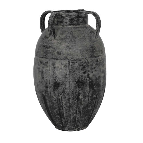 LAVA ΒΑΖΟ 30x30x50cm ΜΕΤΑΛΛΟ ΜΑΥΡΟ ΓΚΡΙ