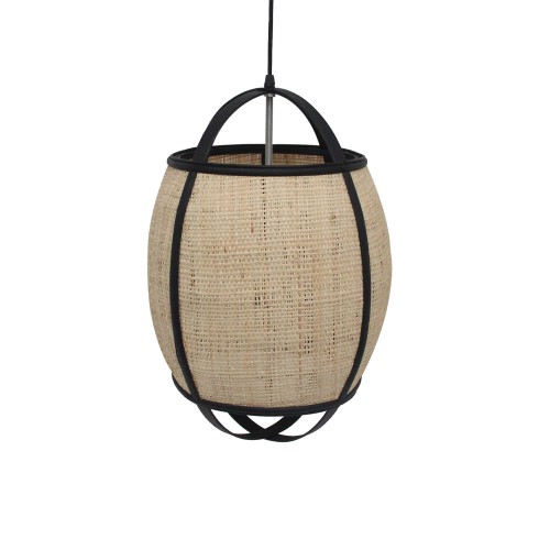 NUBIA ΦΩΤΙΣΤΙΚΟ ΟΡΟΦΗΣ 33x33x47cm ΣΧΟΙΝΙ ΦΥΣΙΚΟ ΜΑΥΡΟ BAMBOO
