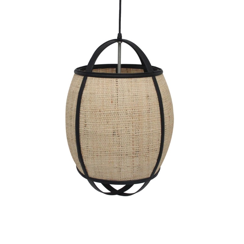 NUBIA ΦΩΤΙΣΤΙΚΟ ΟΡΟΦΗΣ 33x33x47cm ΣΧΟΙΝΙ ΦΥΣΙΚΟ ΜΑΥΡΟ BAMBOO