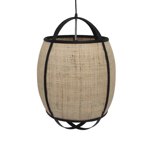 NUBIA ΦΩΤΙΣΤΙΚΟ ΟΡΟΦΗΣ 39x39x55cm ΣΧΟΙΝΙ ΦΥΣΙΚΟ ΜΑΥΡΟ BAMBOO