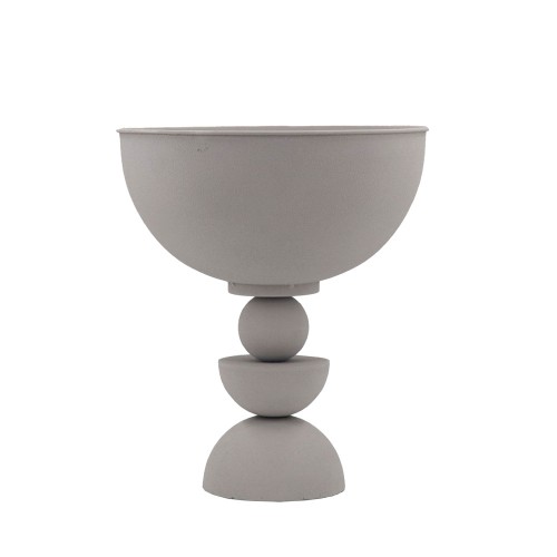 UP : DOWN ΜΠΩΛ ΜΕ ΠΟΔΙ 31x31x36cm ΜΕΤΑΛΛΟ ΛΕΥΚΟ