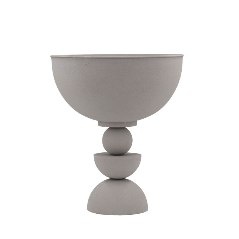 UP : DOWN ΜΠΩΛ ΜΕ ΠΟΔΙ 31x31x36cm ΜΕΤΑΛΛΟ ΛΕΥΚΟ