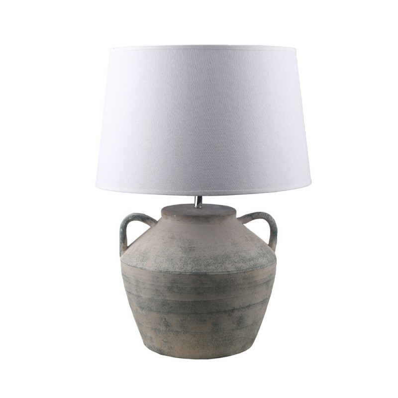 DILOS ΦΩΤΙΣΤΙΚΟ ΕΠΙΤΡΑΠΕΖΙΟ 34x34x62cm ΚΕΡΑΜΙΚΟ ΓΚΡΙ ΛΙΝΟ ΛΕΥΚΟ