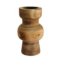 Σετ-2Τεμ.KENGO ΒΑΖΟ 17x17x31cm ΞΥΛΟ ΦΥΣΙΚΟ