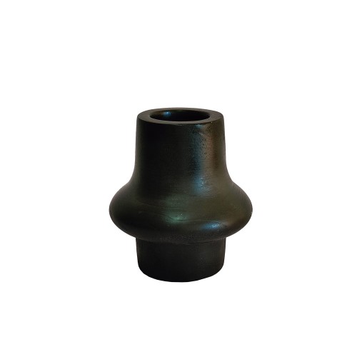 Σετ-2Τεμ.NUBIA ΒΑΖΟ 19x19x21cm ΞΥΛΟ ΜΑΥΡΟ