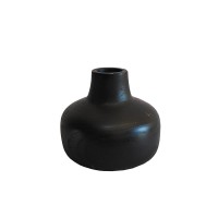 Σετ-2Τεμ.NUBIA ΒΑΖΟ 22x22x20cm ΞΥΛΟ ΜΑΥΡΟ