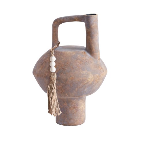 FENDRA ΒΑΖΟ 23x23x35cm ΚΕΡΑΜΙΚΟ TERRACOTTA ΓΚΡΙ
