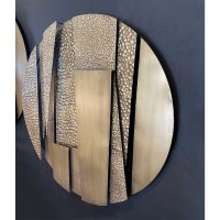 HELIOS ΔΙΑΚΟΣΜΗΤΙΚΟ ΤΟΙΧΟΥ 82x7x82cm ΜΕΤΑΛΛΟ ΧΡΥΣΟ