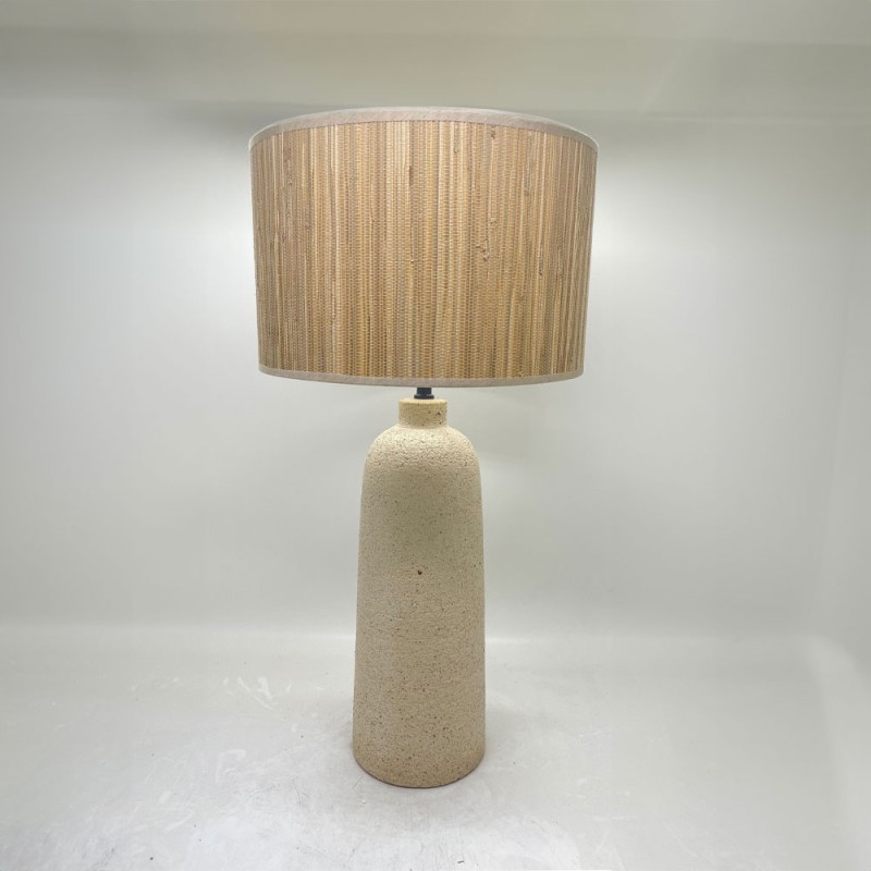 ZED ΦΩΤΙΣΤΙΚΟ ΕΠΙΤΡΑΠΕΖΙΟ 15x15x65cm ΚΕΡΑΜΙΚΟ ΜΠΕΖ BAMBOO ΦΥΣΙΚΟ