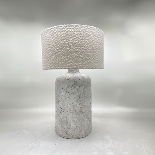 MORTAR ΦΩΤΙΣΤΙΚΟ ΕΠΙΤΡΑΠΕΖΙΟ 40x40x66cm ΚΕΡΑΜΙΚΟ ΓΚΡΙ ΛΙΝΟ ΛΕΥΚΟ