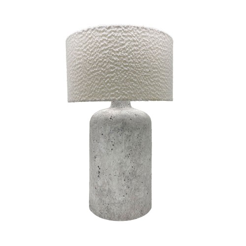 MORTAR ΦΩΤΙΣΤΙΚΟ ΕΠΙΤΡΑΠΕΖΙΟ 40x40x66cm ΚΕΡΑΜΙΚΟ ΓΚΡΙ ΛΙΝΟ ΛΕΥΚΟ