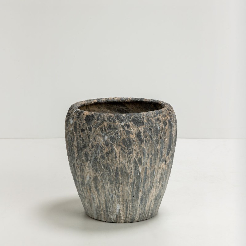 GASHER ΓΛΑΣΤΡΑ ΣΕΤ 3ΤΜΧ 42x42x35cm ΚΕΡΑΜΙΚΟ ΑΝΘΡΑΚΙ ΜΠΕΖ