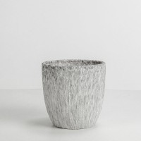 VINSON ΓΛΑΣΤΡΑ ΣΕΤ 3ΤΜΧ 30x30x31cm ΚΕΡΑΜΙΚΟ ΓΚΡΙ ΛΕΥΚΟ