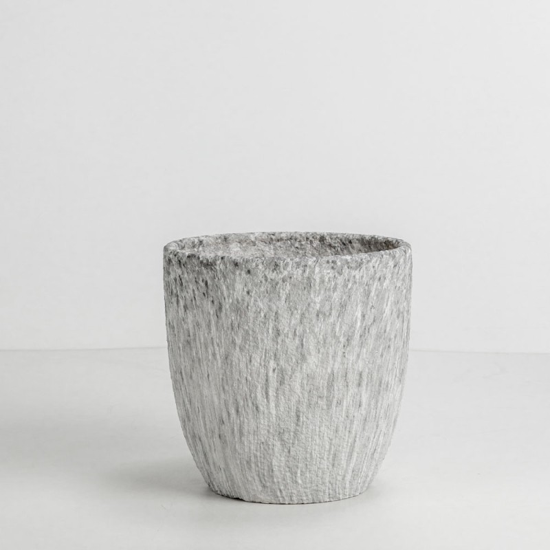 VINSON ΓΛΑΣΤΡΑ ΣΕΤ 3ΤΜΧ 30x30x31cm ΚΕΡΑΜΙΚΟ ΓΚΡΙ ΛΕΥΚΟ