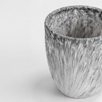 VINSON ΓΛΑΣΤΡΑ ΣΕΤ 3ΤΜΧ 30x30x31cm ΚΕΡΑΜΙΚΟ ΓΚΡΙ ΛΕΥΚΟ