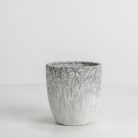 VINSON ΓΛΑΣΤΡΑ ΣΕΤ 3ΤΜΧ 30x30x31cm ΚΕΡΑΜΙΚΟ ΓΚΡΙ ΛΕΥΚΟ