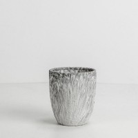 VINSON ΓΛΑΣΤΡΑ ΣΕΤ 3ΤΜΧ 30x30x31cm ΚΕΡΑΜΙΚΟ ΓΚΡΙ ΛΕΥΚΟ