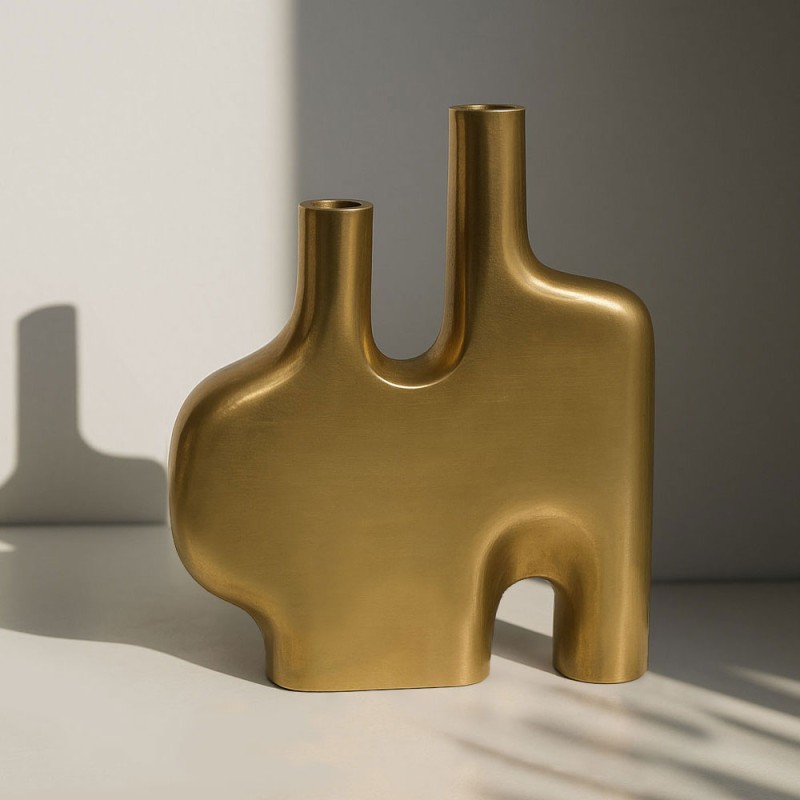 BRONTIE ΒΑΖΟ 30x7x36cm ΑΛΟΥΜΙΝΙΟ ΧΡΥΣΟ