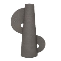 FINTON ΒΑΖΟ 26x13x40cm ΑΛΟΥΜΙΝΙΟ MUD