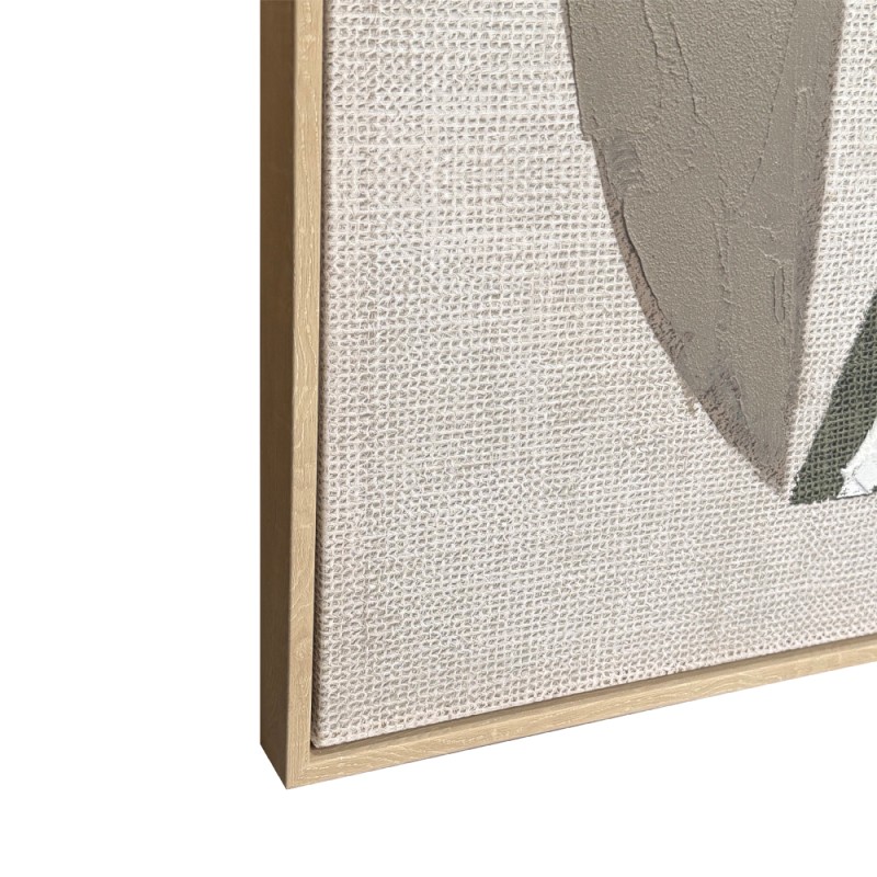 SLATE A ΠΙΝΑΚΑΣ ΔΙΑΚΟΣΜΗΤΙΚΟΣ ΜΕ ΚΟΡΝΙΖΑ 75x100x4cm ΚΑΜΒΑΣ ΛΑΔΙ ΜΠΕΖ ΛΕΥΚΟ ΞΥΛΟ
