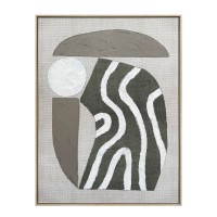 SLATE A ΠΙΝΑΚΑΣ ΔΙΑΚΟΣΜΗΤΙΚΟΣ ΜΕ ΚΟΡΝΙΖΑ 75x100x4cm ΚΑΜΒΑΣ ΛΑΔΙ ΜΠΕΖ ΛΕΥΚΟ ΞΥΛΟ