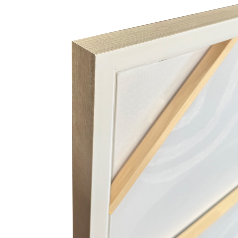 SLATE B ΠΙΝΑΚΑΣ ΔΙΑΚΟΣΜΗΤΙΚΟΣ ΜΕ ΚΟΡΝΙΖΑ 75x100x4cm ΚΑΜΒΑΣ ΛΑΔΙ ΜΠΕΖ ΛΕΥΚΟ ΞΥΛΟ
