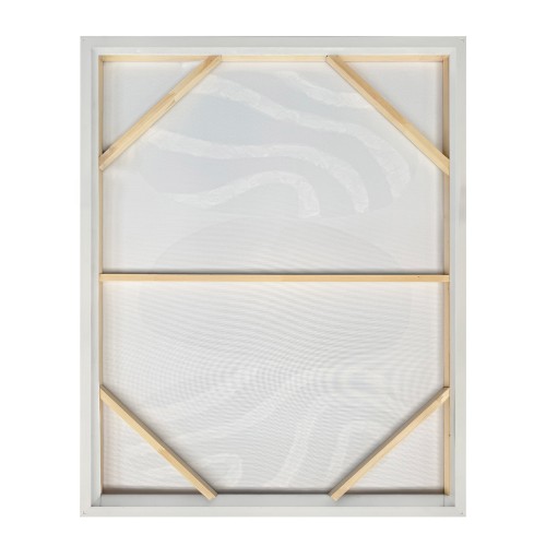 SLATE B ΠΙΝΑΚΑΣ ΔΙΑΚΟΣΜΗΤΙΚΟΣ ΜΕ ΚΟΡΝΙΖΑ 75x100x4cm ΚΑΜΒΑΣ ΛΑΔΙ ΜΠΕΖ ΛΕΥΚΟ ΞΥΛΟ