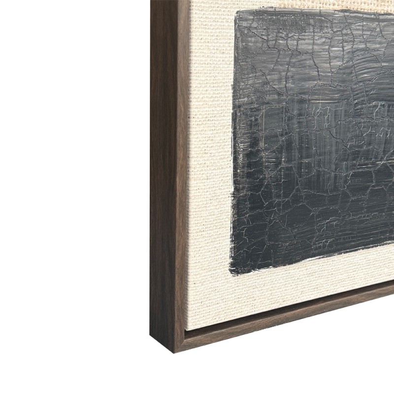 SQUARE ΠΙΝΑΚΑΣ ΔΙΑΚΟΣΜΗΤΙΚΟΣ ΜΕ ΚΟΡΝΙΖΑ 80x120x4cm ΚΑΜΒΑΣ ΜΠΕΖ ΜΑΥΡΟ ΚΑΦΕ PS