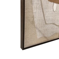 AMIT A ΠΙΝΑΚΑΣ ΔΙΑΚΟΣΜΗΤΙΚΟΣ ΜΕ ΚΟΡΝΙΖΑ 80x120x4cm ΚΑΜΒΑΣ ΜΠΕΖ ΛΕΥΚΟ ΜΑΥΡΟ PS