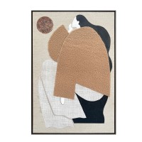 AMIT A ΠΙΝΑΚΑΣ ΔΙΑΚΟΣΜΗΤΙΚΟΣ ΜΕ ΚΟΡΝΙΖΑ 80x120x4cm ΚΑΜΒΑΣ ΜΠΕΖ ΛΕΥΚΟ ΜΑΥΡΟ PS