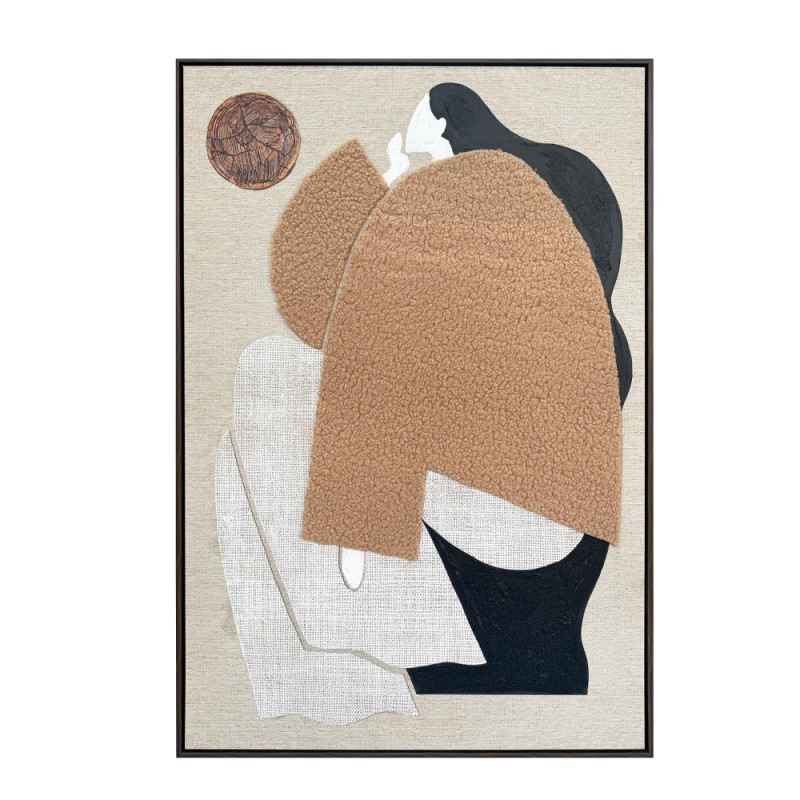 AMIT A ΠΙΝΑΚΑΣ ΔΙΑΚΟΣΜΗΤΙΚΟΣ ΜΕ ΚΟΡΝΙΖΑ 80x120x4cm ΚΑΜΒΑΣ ΜΠΕΖ ΛΕΥΚΟ ΜΑΥΡΟ PS