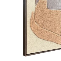 AMIT B ΠΙΝΑΚΑΣ ΔΙΑΚΟΣΜΗΤΙΚΟΣ ΜΕ ΚΟΡΝΙΖΑ 80x120x4cm ΚΑΜΒΑΣ ΜΠΕΖ ΚΑΦΕ ΜΑΥΡΟ PS