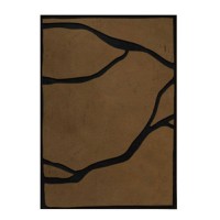 EAVAN ΠΙΝΑΚΑΣ ΔΙΑΚΟΣΜΗΤΙΚΟΣ ΜΕ ΚΟΡΝΙΖΑ 80x120x4cm ΚΑΜΒΑΣ ΚΑΦΕ ΜΑΥΡΟ PS