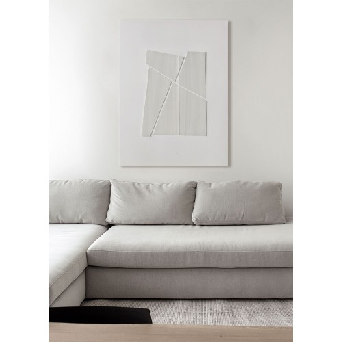 WHITESHADOW ΠΙΝΑΚΑΣ ΔΙΑΚΟΣΜΗΤΙΚΟΣ 75x100x3.8cm ΚΑΜΒΑΣ ΛΕΥΚΟ
