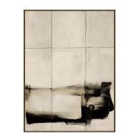 SHIFTING REALITIES ΠΙΝΑΚΑΣ ΔΙΑΚΟΣΜΗΤΙΚΟΣ ΜΕ ΚΟΡΝΙΖΑ 90x120x4cm ΚΑΜΒΑΣ ΜΠΕΖ ΜΑΥΡΟ PP