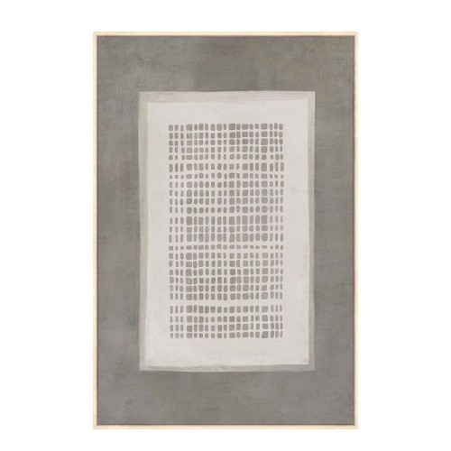 COSMIC GRID ΠΙΝΑΚΑΣ ΔΙΑΚΟΣΜΗΤΙΚΟΣ ΜΕ ΚΟΡΝΙΖΑ 80x120x4cm ΚΑΜΒΑΣ ΓΚΡΙ ΣΚΟΥΡΟ ΜΠΕΖ ΞΥΛΟ