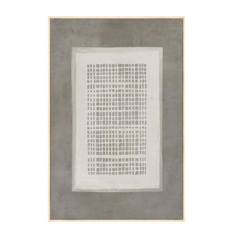 COSMIC GRID ΠΙΝΑΚΑΣ ΔΙΑΚΟΣΜΗΤΙΚΟΣ ΜΕ ΚΟΡΝΙΖΑ 80x120x4cm ΚΑΜΒΑΣ ΓΚΡΙ ΣΚΟΥΡΟ ΜΠΕΖ ΞΥΛΟ