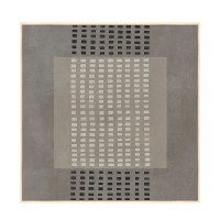 FRAMED DREAM ΠΙΝΑΚΑΣ ΔΙΑΚΟΣΜΗΤΙΚΟΣ ΜΕ ΚΟΡΝΙΖΑ 80x80x4cm ΚΑΜΒΑΣ ΓΚΡΙ ΣΚΟΥΡΟ ΜΠΕΖ ΞΥΛΟ