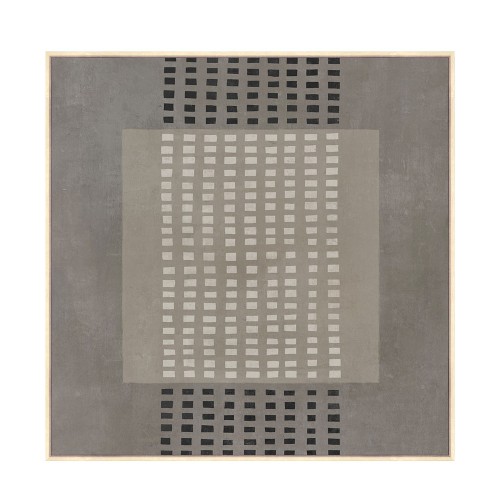 FRAMED DREAM ΠΙΝΑΚΑΣ ΔΙΑΚΟΣΜΗΤΙΚΟΣ ΜΕ ΚΟΡΝΙΖΑ 80x80x4cm ΚΑΜΒΑΣ ΓΚΡΙ ΣΚΟΥΡΟ ΜΠΕΖ ΞΥΛΟ