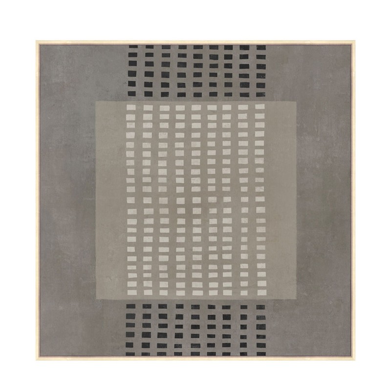 FRAMED DREAM ΠΙΝΑΚΑΣ ΔΙΑΚΟΣΜΗΤΙΚΟΣ ΜΕ ΚΟΡΝΙΖΑ 80x80x4cm ΚΑΜΒΑΣ ΓΚΡΙ ΣΚΟΥΡΟ ΜΠΕΖ ΞΥΛΟ