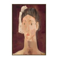 ETERNAL GAZE ΠΙΝΑΚΑΣ ΔΙΑΚΟΣΜΗΤΙΚΟΣ ΜΕ ΚΟΡΝΙΖΑ 80x120x4cm ΚΑΜΒΑΣ ΜΠΟΡΝΤΩ ΜΠΕΖ PP