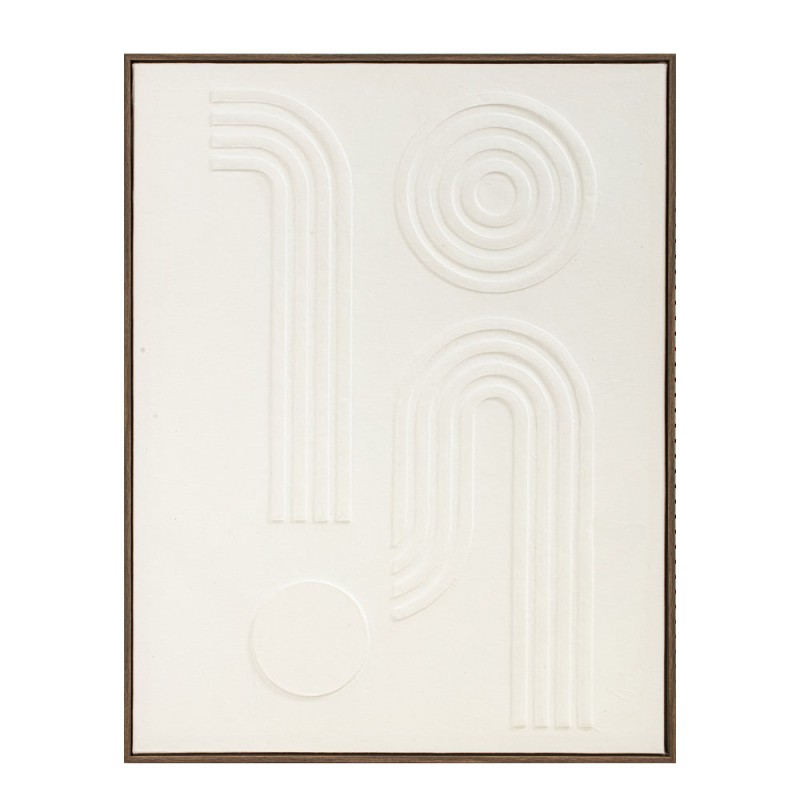 CURVA 1 ΠΙΝΑΚΑΣ ΔΙΑΚΟΣΜΗΤΙΚΟΣ ΜΕ ΚΟΡΝΙΖΑ 70x90x4cm ΚΑΜΒΑΣ BEIGE BEIGE ΞΥΛΟ ΦΥΣΙΚΟ