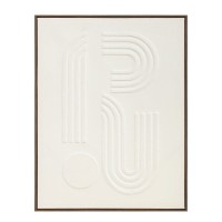 CURVA 2 ΠΙΝΑΚΑΣ ΔΙΑΚΟΣΜΗΤΙΚΟΣ ΜΕ ΚΟΡΝΙΖΑ 70x90x4cm ΚΑΜΒΑΣ BEIGE BEIGE ΞΥΛΟ ΦΥΣΙΚΟ