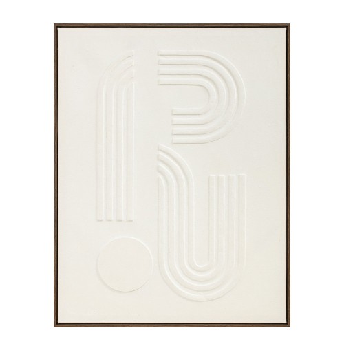 CURVA 2 ΠΙΝΑΚΑΣ ΔΙΑΚΟΣΜΗΤΙΚΟΣ ΜΕ ΚΟΡΝΙΖΑ 70x90x4cm ΚΑΜΒΑΣ BEIGE BEIGE ΞΥΛΟ ΦΥΣΙΚΟ