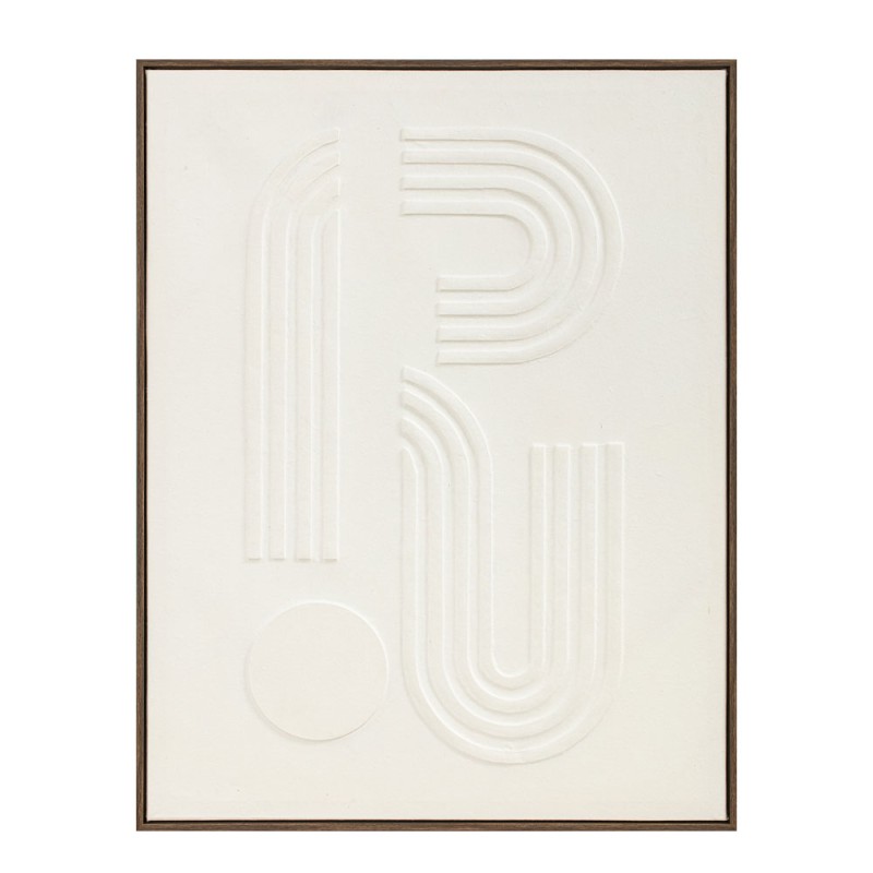 CURVA 2 ΠΙΝΑΚΑΣ ΔΙΑΚΟΣΜΗΤΙΚΟΣ ΜΕ ΚΟΡΝΙΖΑ 70x90x4cm ΚΑΜΒΑΣ BEIGE BEIGE ΞΥΛΟ ΦΥΣΙΚΟ