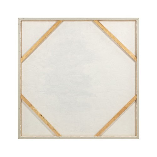 BLACK SEA ΠΙΝΑΚΑΣ ΔΙΑΚΟΣΜΗΤΙΚΟΣ ΜΕ ΚΟΡΝΙΖΑ 80x80x4cm ΚΑΜΒΑΣ BEIGE ΜΑΥΡΟ ΞΥΛΟ ΦΥΣΙΚΟ
