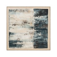 BLACK SEA ΠΙΝΑΚΑΣ ΔΙΑΚΟΣΜΗΤΙΚΟΣ ΜΕ ΚΟΡΝΙΖΑ 80x80x4cm ΚΑΜΒΑΣ BEIGE ΜΑΥΡΟ ΞΥΛΟ ΦΥΣΙΚΟ