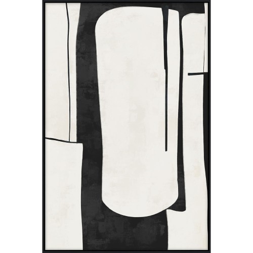 FIELDS ΠΙΝΑΚΑΣ ΔΙΑΚΟΣΜΗΤΙΚΟΣ ΜΕ ΚΟΡΝΙΖΑ 80x120x4cm ΚΑΜΒΑΣ ΜΑΥΡΟ BEIGE ΞΥΛΟ ΜΑΥΡΟ